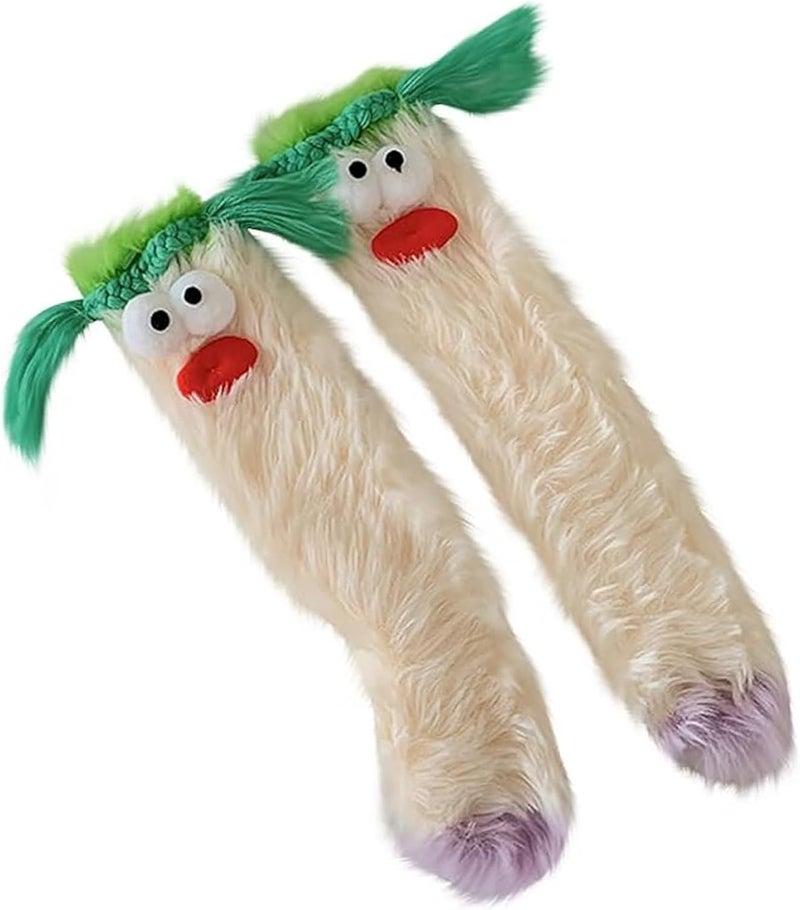 TFTSR Crazy Funny Fuzzy Silly Socks for Kids Women,Girls Fluffy Slipper Novelty Fun Socks,Boy Men Cute Cozy Soft Animal Socks - Image 1